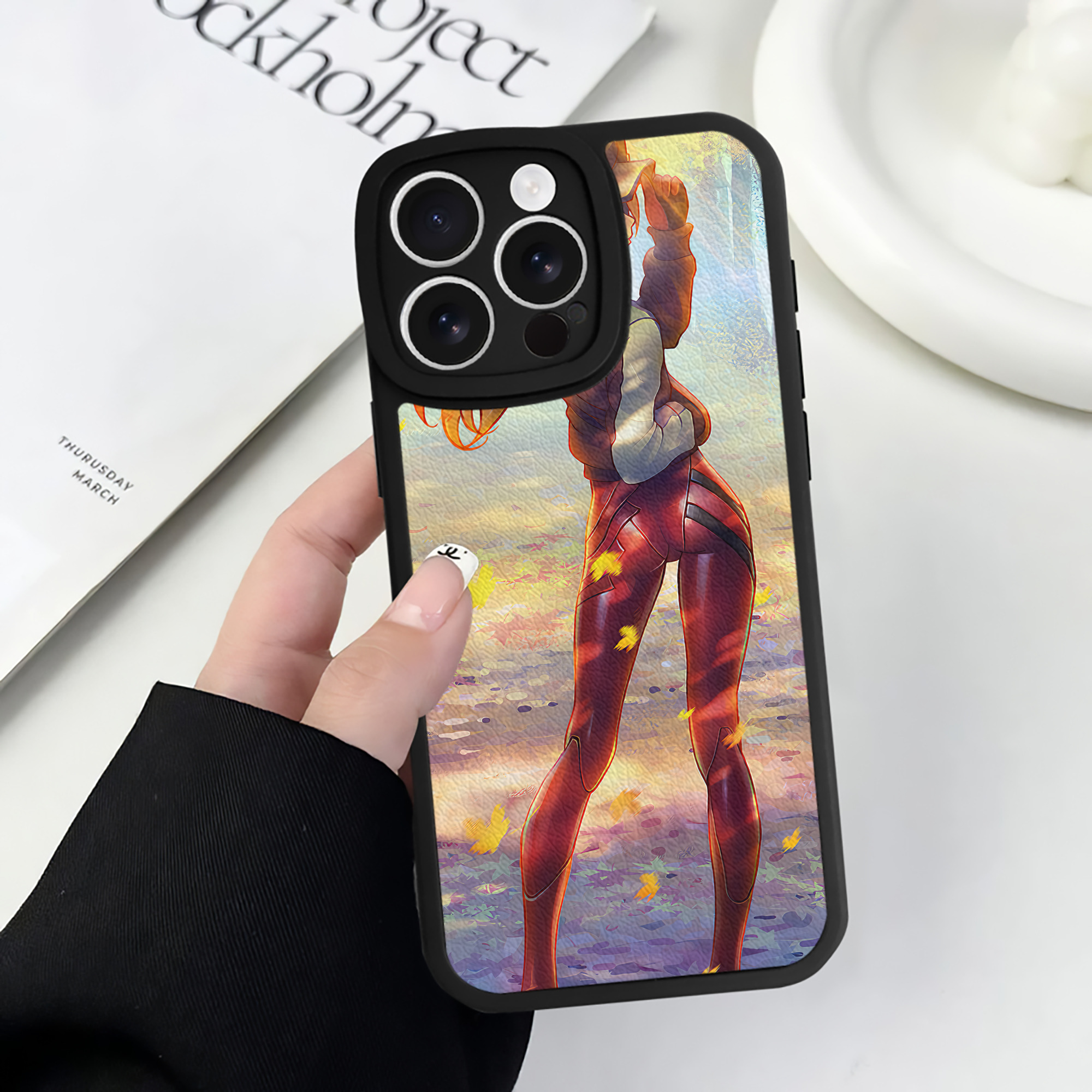 （画像用） EVA 新世紀エヴァンゲリオン 【iPhone 16シリーズ対応】シリコンスマホケース（レザー調） 材質：シリコン